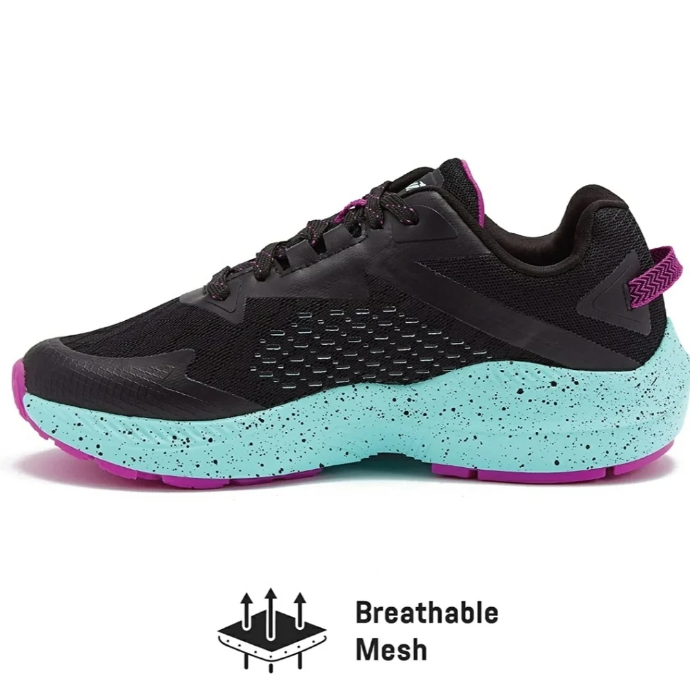 Avia Avi Storm Running ShoesColor: Jet Black/Blue Tint/Cattleya Orchid size 8 - Picture 4 of 6